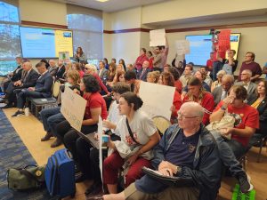 WVU BOG's votes on Academic Transformation greeted with chants, jeers and tears
